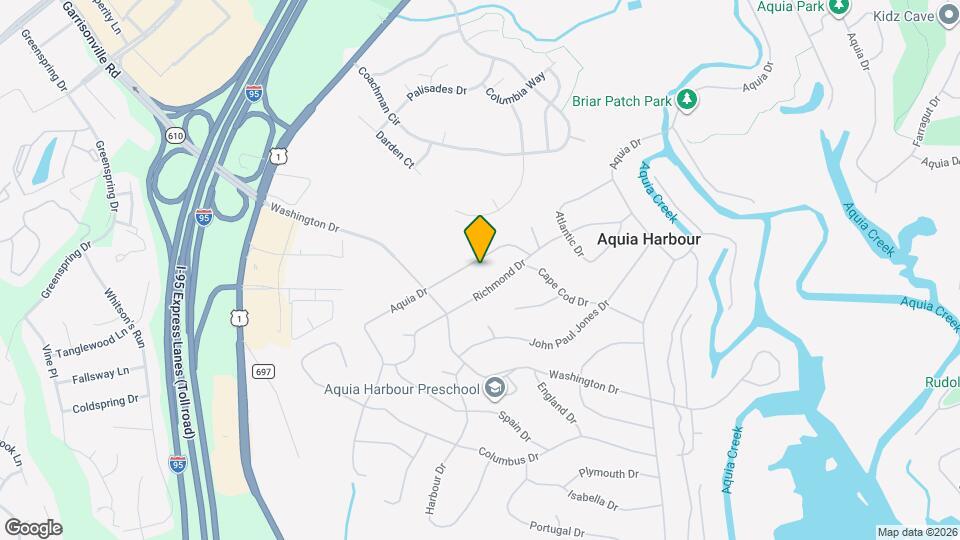 1115 Aquia Dr Map and Location Details