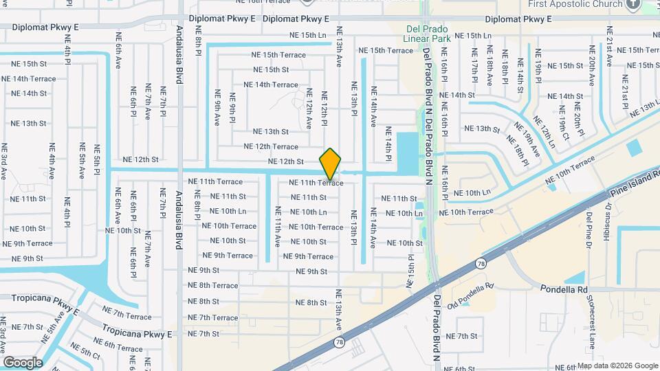 1220 NE 11th Terrace Map and Location Details