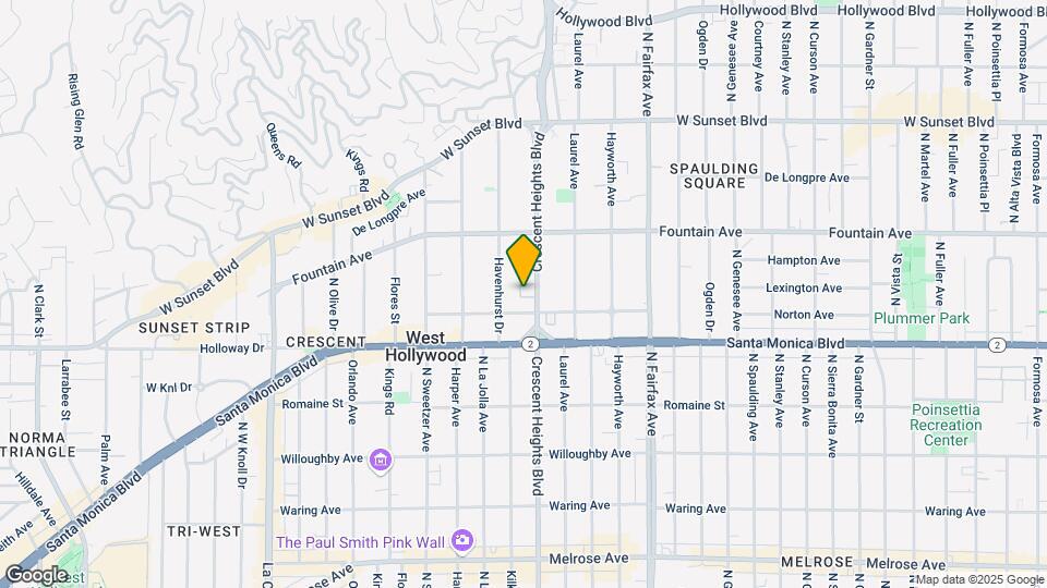 1217-1223 N Crescent Heights Blvd Map and Location Details