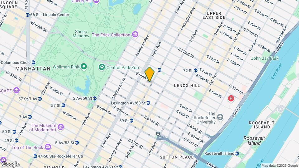876 Lexington Avenue Mapa y Detalles de la Ubicación
