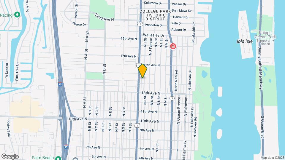 1415 N J St Map and Location Details