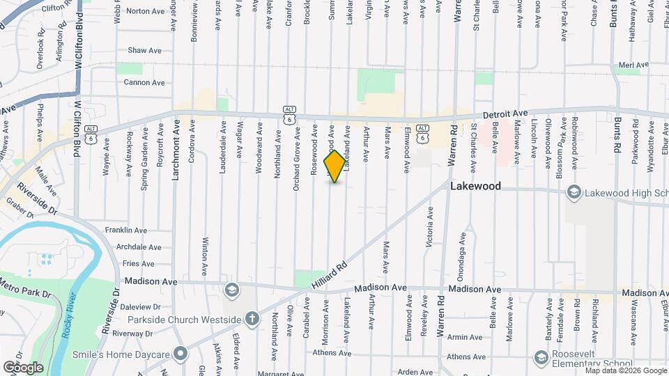 1511 Westwood Ave Map and Location Details