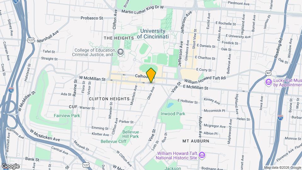 77 W McMillan St Map and Location Details