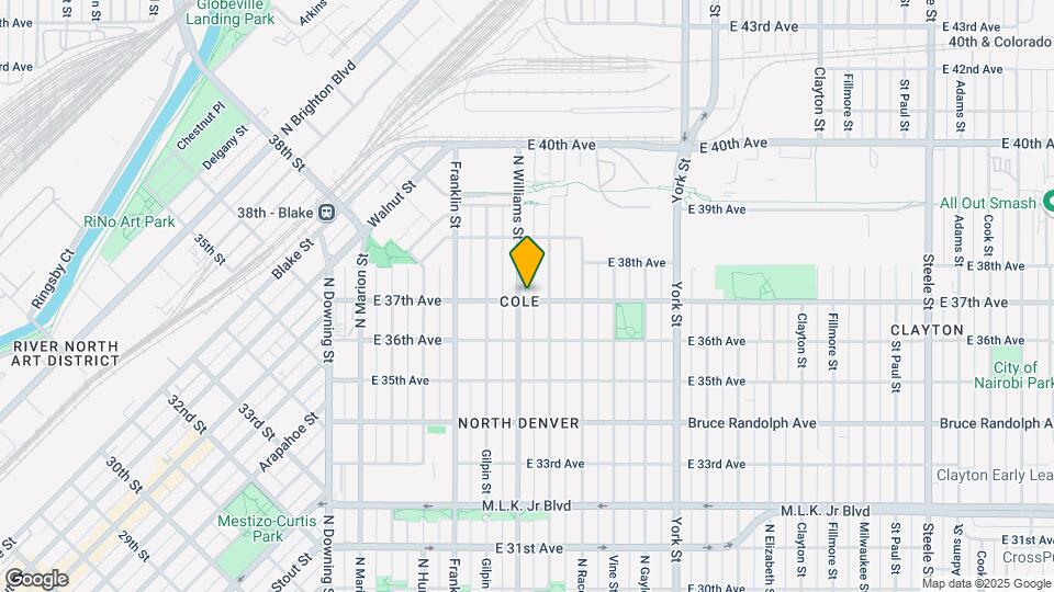 1801-1819 E 37th Ave Mapa y Detalles de la Ubicación