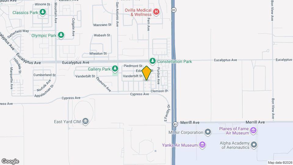 14585 Baylor Ave Map and Location Details