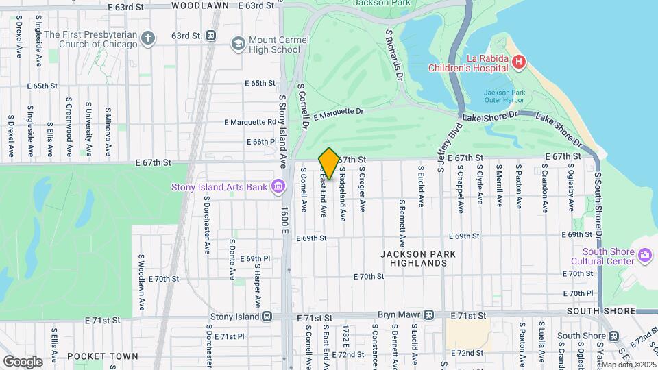 6737 S East End Ave Map and Location Details