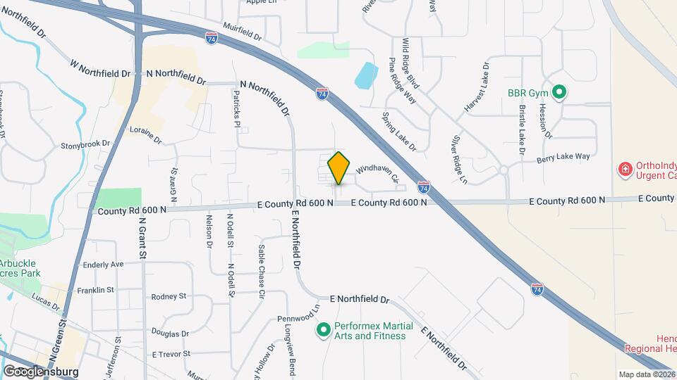 Brownsburg Crossing Apartments Map and Location Details