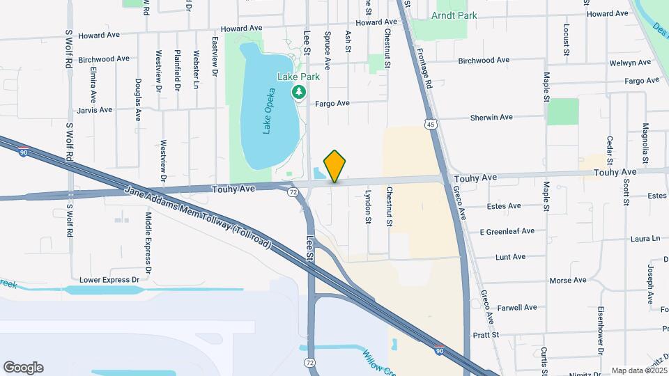 10593 W Touhy Ave Map and Location Details