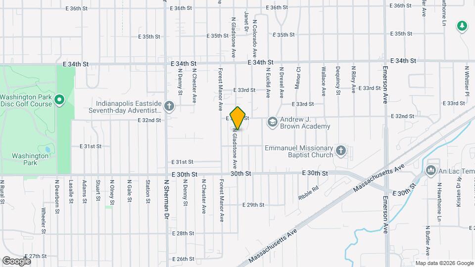 3125 N Gladstone Ave Map and Location Details