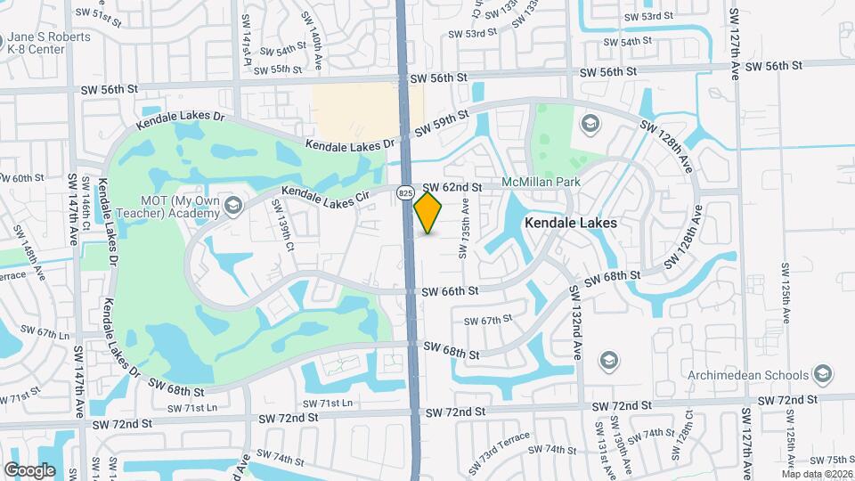 6375 SW 136th Ct Map and Location Details