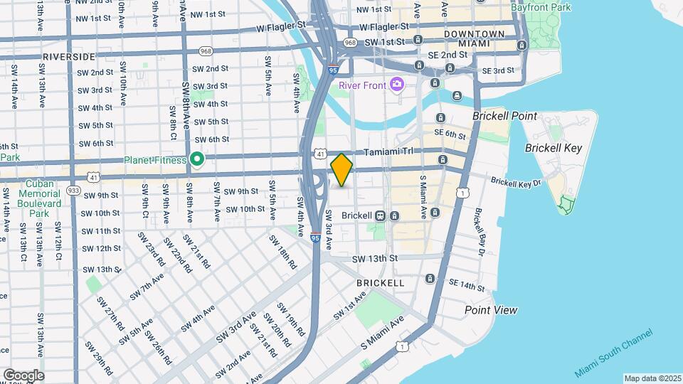 Brickell West Apartments Map and Location Details