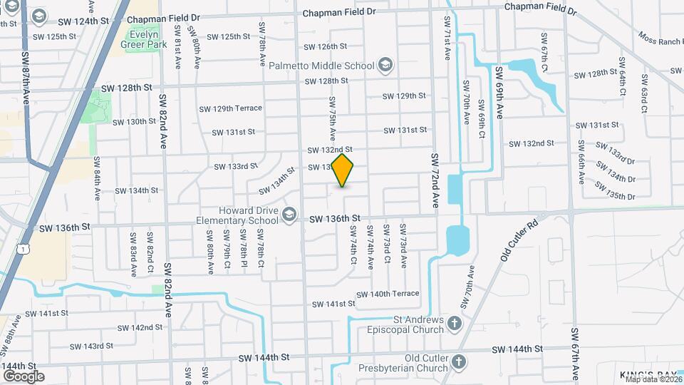 7465 SW 135th St Map and Location Details