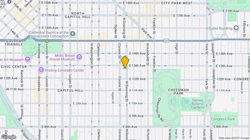 1265 Downing Mapa y Detalles de la Ubicación