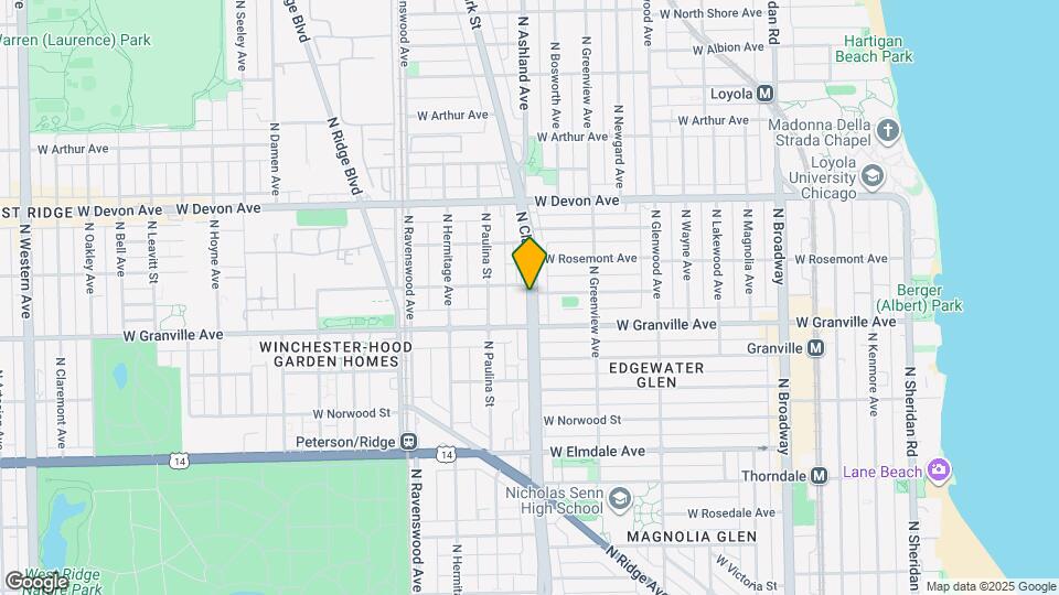 6226 N Clark St, Unit 1601-2A Map and Location Details