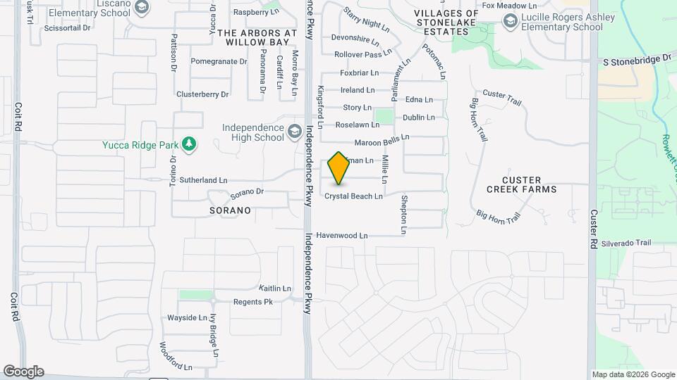 14712 Crystal Beach Ln Map and Location Details