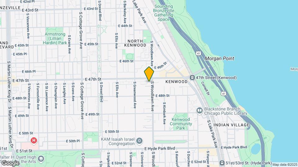 Kenwood Apartments - S Woodlawn Ave Map and Location Details