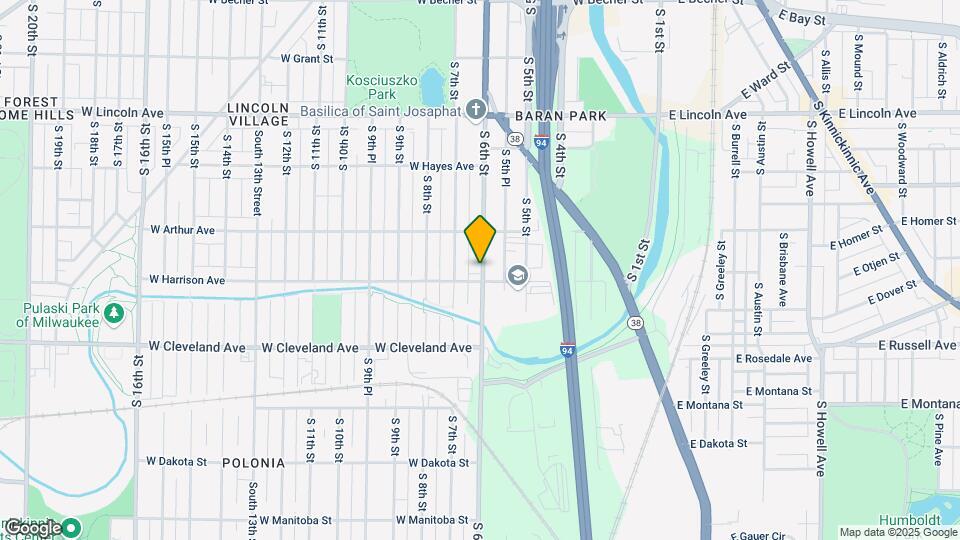 2553 S 6th St Map and Location Details
