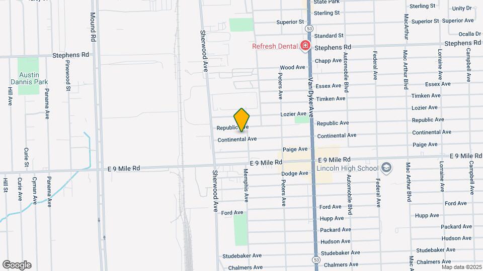 6871 Continental Ave Mapa y Detalles de la Ubicación