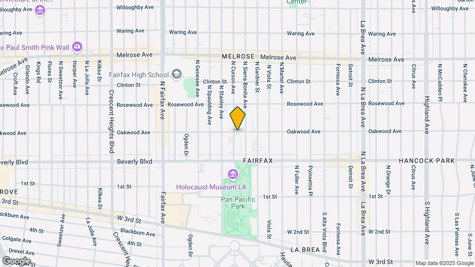 366 N Curson Ave Map and Location Details