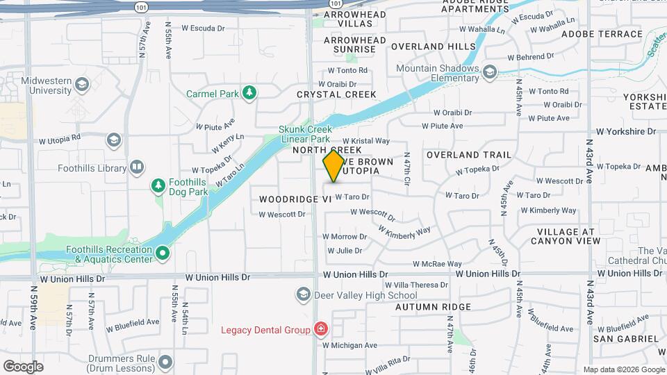 5029 W Ponderosa Ln Map and Location Details