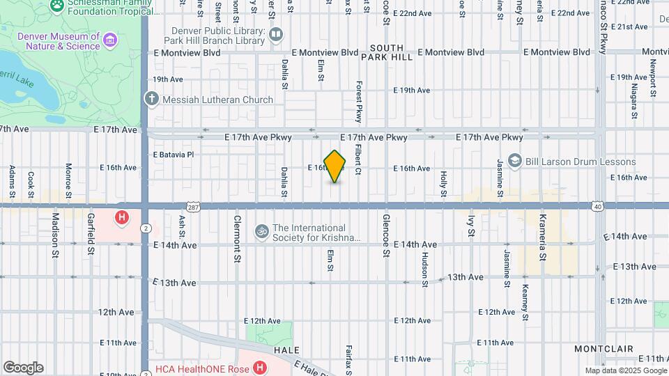 1539 Fairfax St Map and Location Details