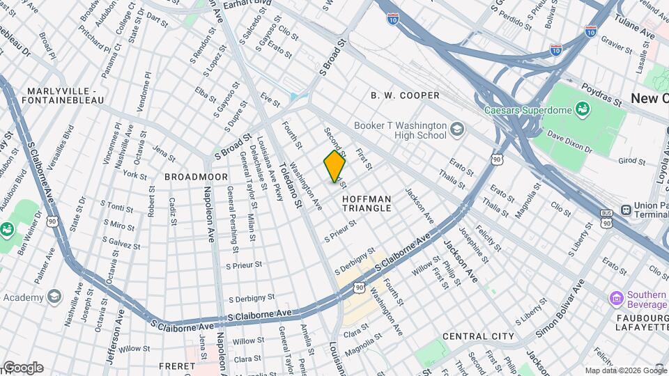 2617 S Galvez St, Unit A Map and Location Details