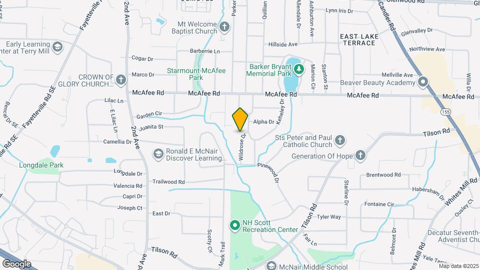 2101 Wildrose Dr Map and Location Details