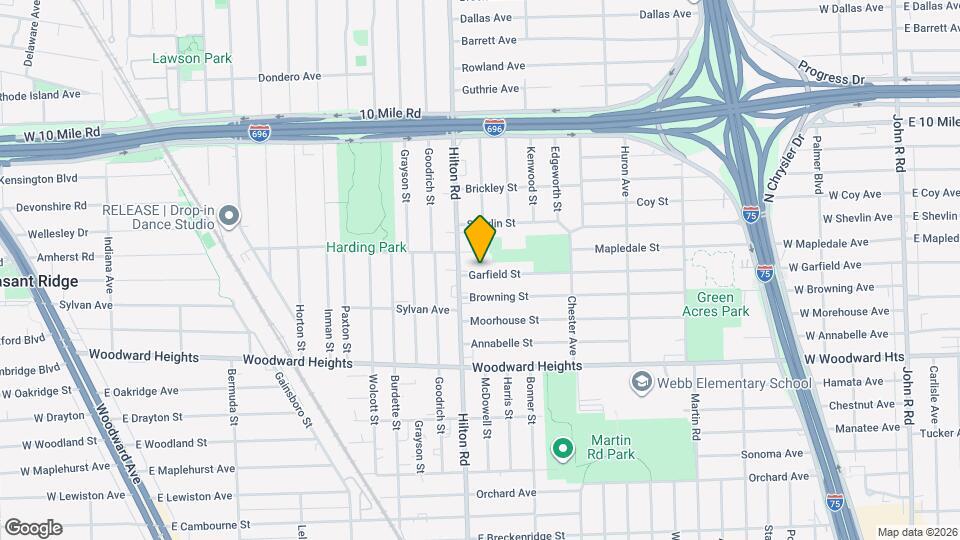 1581 Garfield St Map and Location Details