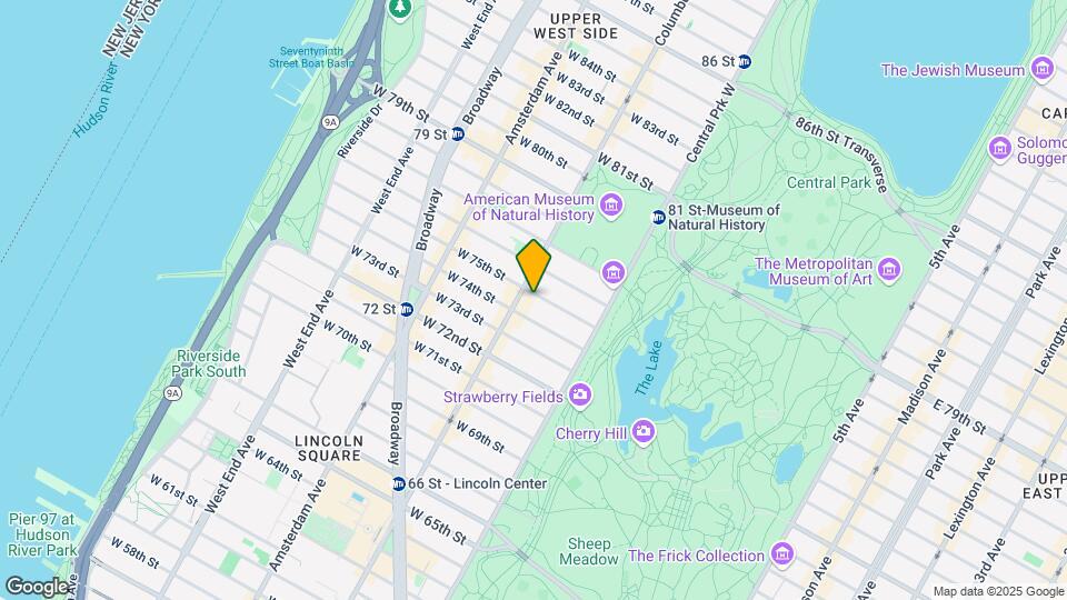 58 W 75th St Map and Location Details