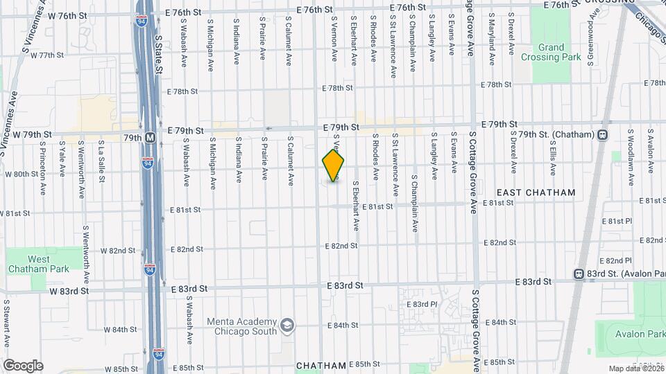 8024 S Vernon Ave Map and Location Details