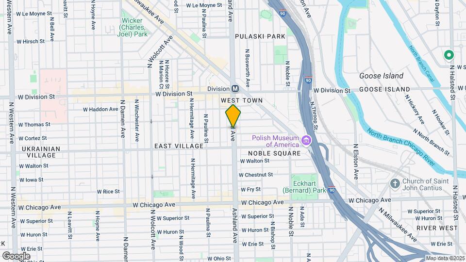 1034 N Ashland Ave Map and Location Details