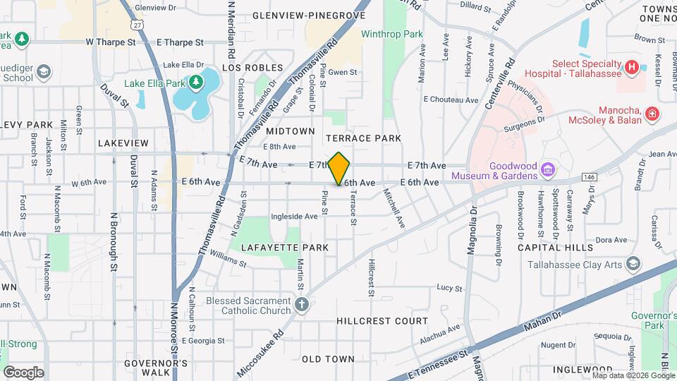 717 E 6th Ave Map and Location Details