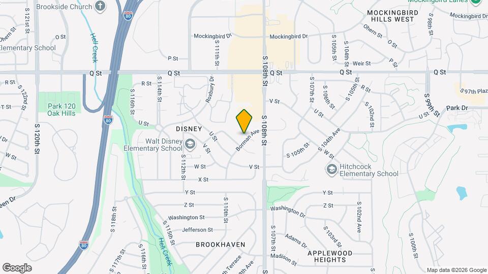 5622 S 110th Cir Map and Location Details