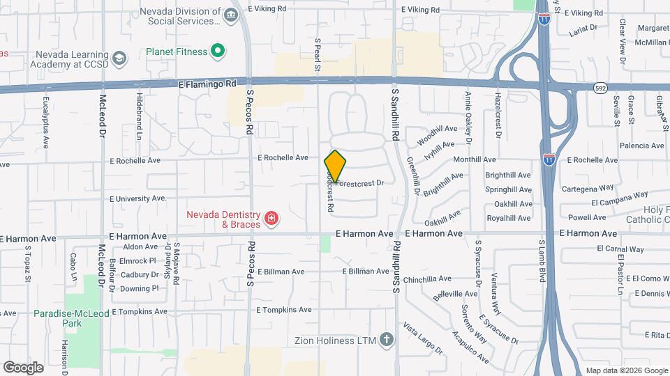 3645 Forestcrest Dr Map and Location Details