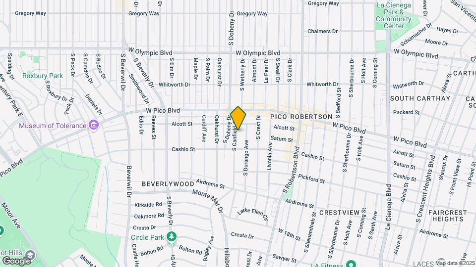 1452 S Canfield Ave Map and Location Details