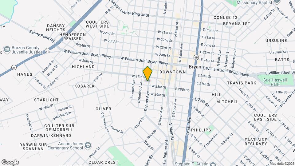 206 S Sims Ave Map and Location Details