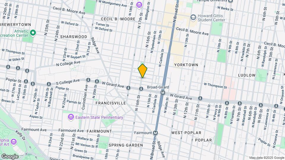 1233 N 16th St Map and Location Details