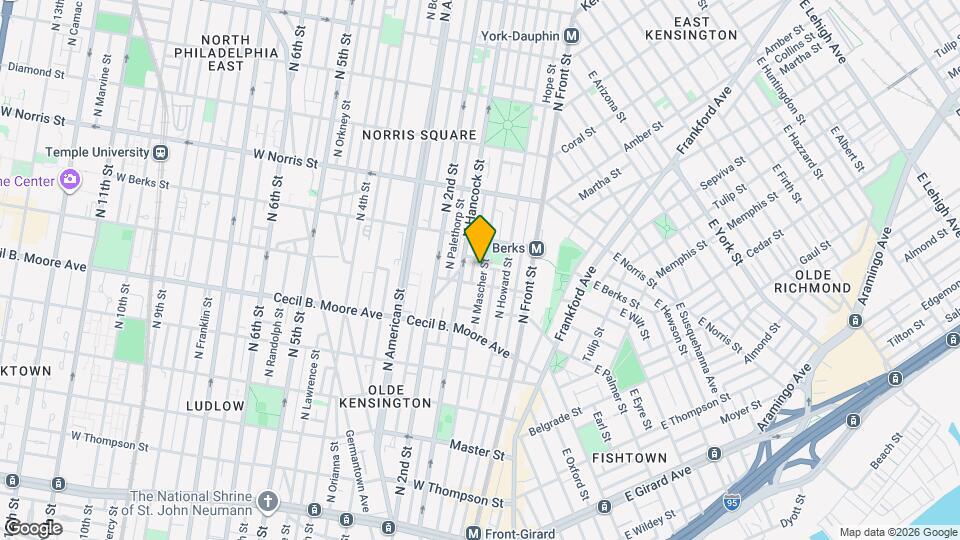 1820 N Mascher St Map and Location Details