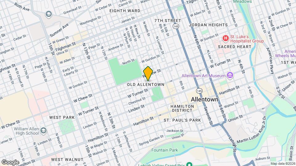 223 N 10th St Map and Location Details