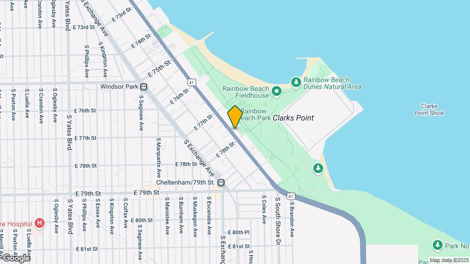 7755 S South Shore Dr, Unit Apartment 1W Map and Location Details