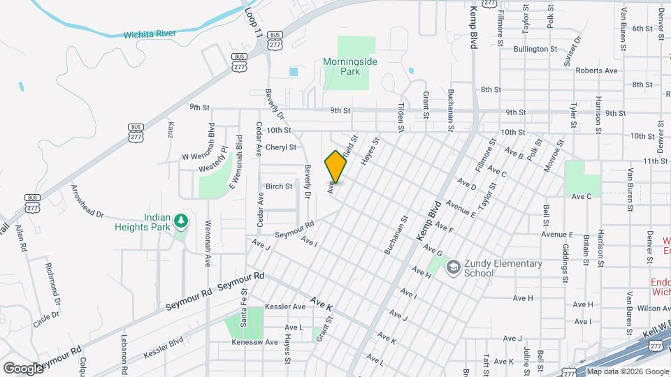 1611 Garfield St Map and Location Details