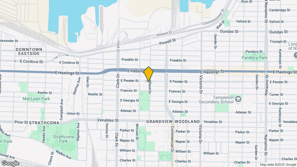 1552 E Pender St Map and Location Details