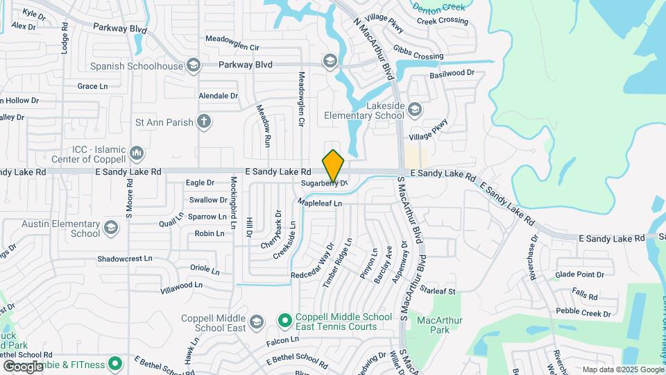 929 Sugarberry Dr Map and Location Details