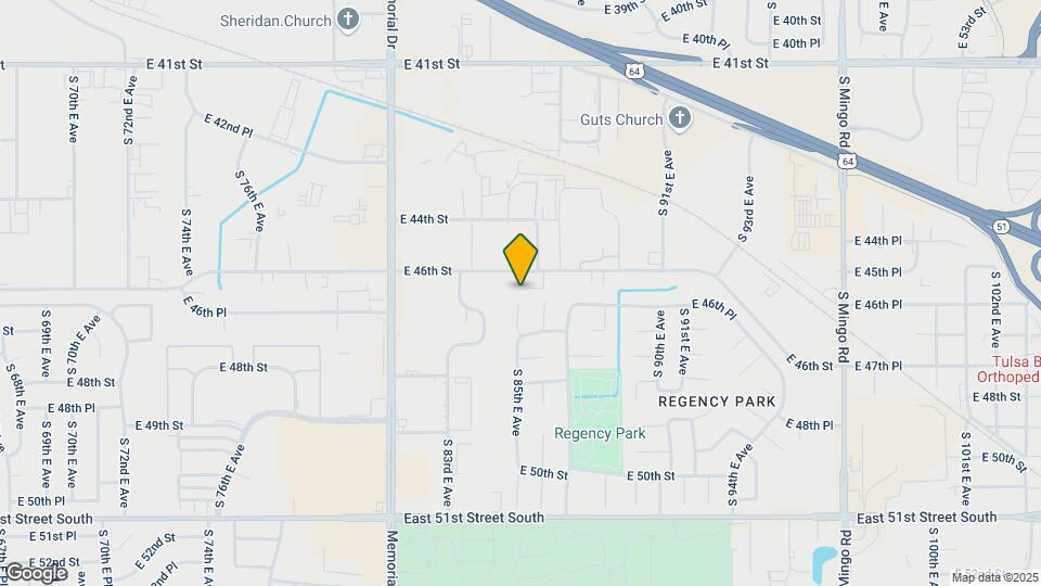 4615 S 85th E Ave Map and Location Details