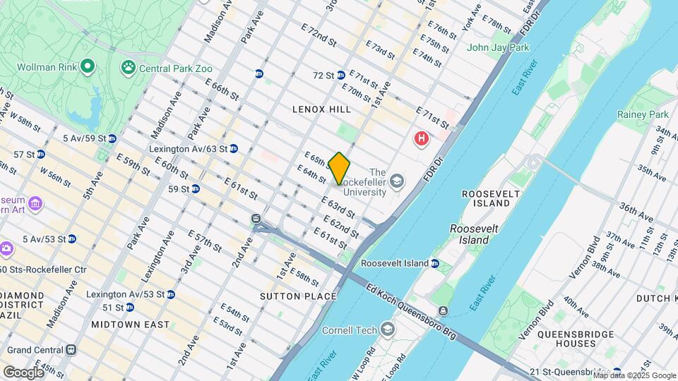 420 E 64th St, Unit W7H Mapa y Detalles de la Ubicación