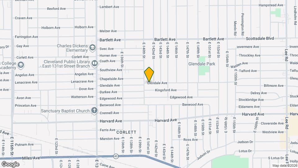 14012 Glendale Ave Map and Location Details