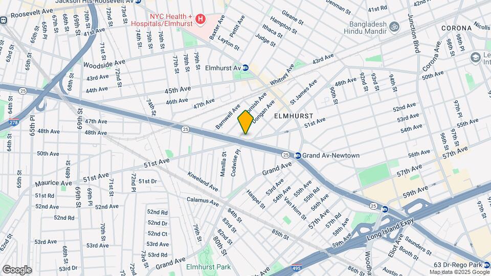 8105 Queens Blvd Map and Location Details