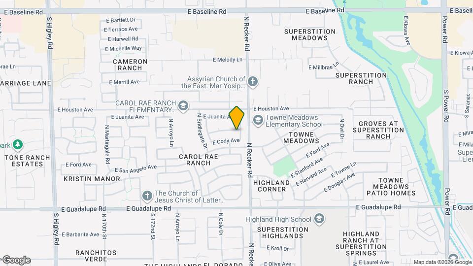 3951 E San Pedro Ave Mapa y Detalles de la Ubicación