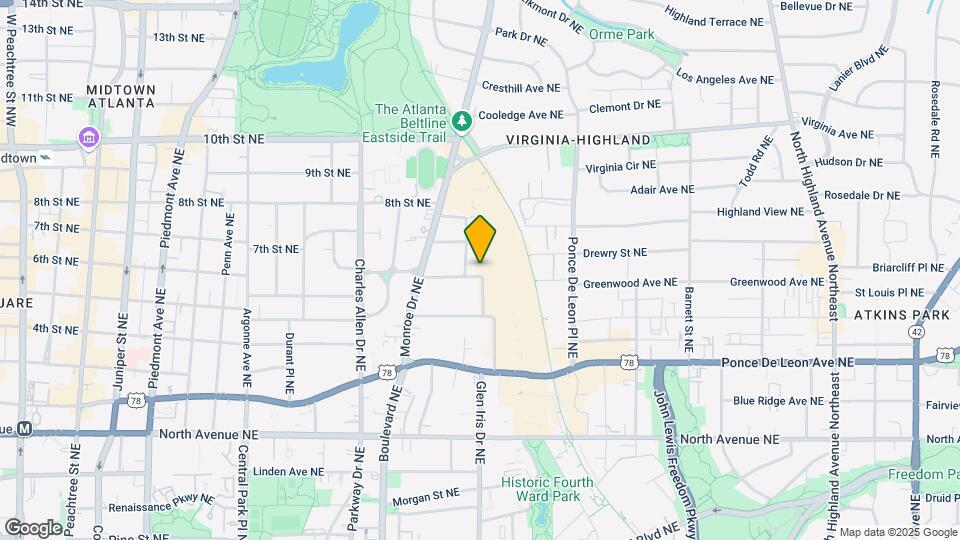 582 Greenwood Ave NE, Unit Garage Apartment Map and Location Details