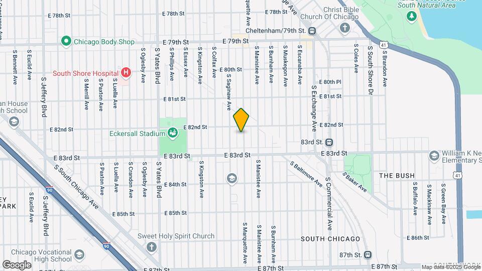 8214 S Marquette Ave Mapa y Detalles de la Ubicación